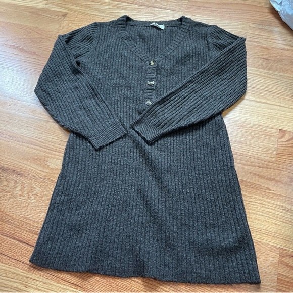 BROWN SWEATER DRESS - Picture 1 of 5